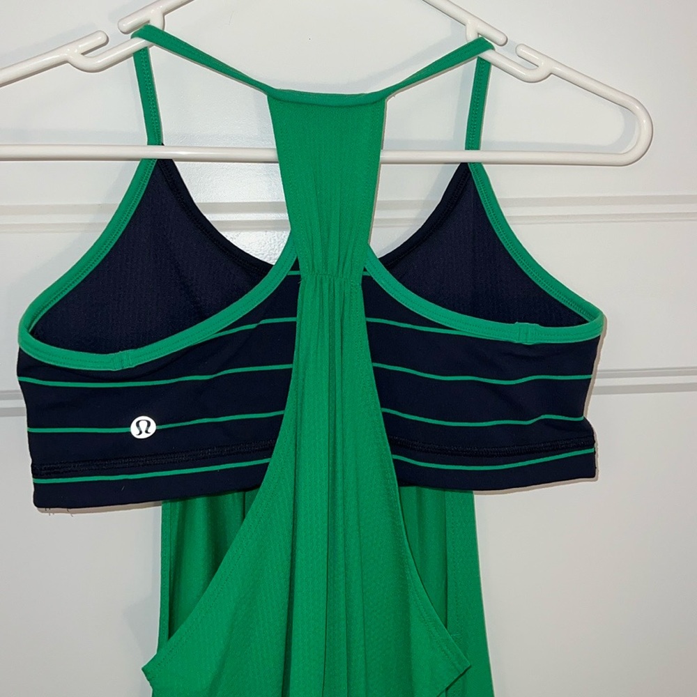 Lululemon No Limits Tank BlueGreen Stripe 💙💚  Size 8  P15 - Picture 5 of 5